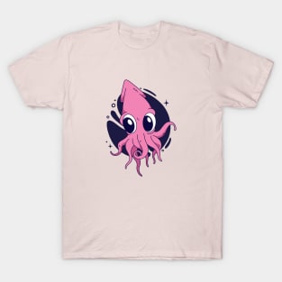 Cute Squid Cartoon T-Shirt